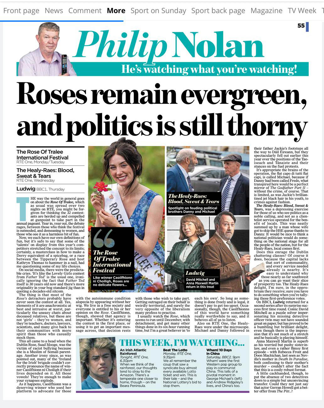 Philip Nolan: “Roses remain evergreen, and politics is still thorny” — review of The Healy-Raes: Blood, Sweat & Tears, RTÉ One, Wednesday